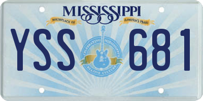 MS license plate YSS681