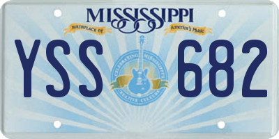 MS license plate YSS682