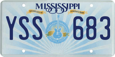 MS license plate YSS683
