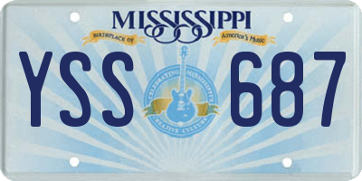 MS license plate YSS687