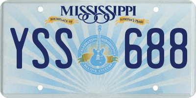 MS license plate YSS688