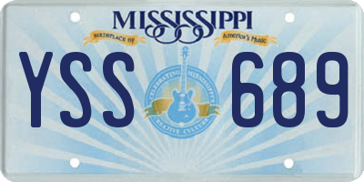 MS license plate YSS689