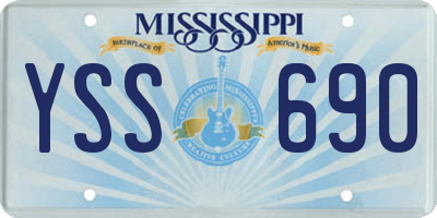 MS license plate YSS690