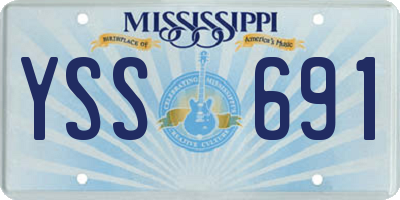 MS license plate YSS691