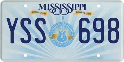 MS license plate YSS698