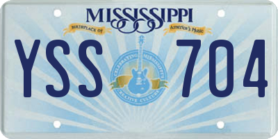 MS license plate YSS704