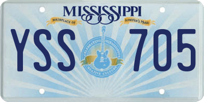 MS license plate YSS705