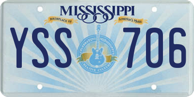 MS license plate YSS706