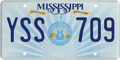 MS license plate YSS709