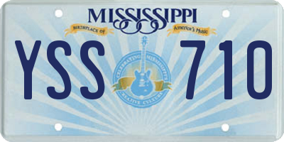 MS license plate YSS710