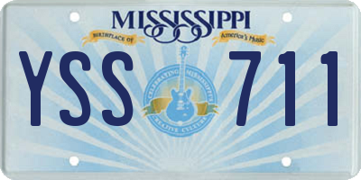 MS license plate YSS711