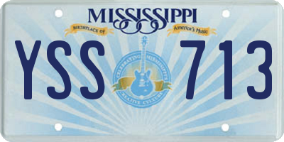 MS license plate YSS713