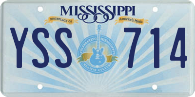 MS license plate YSS714