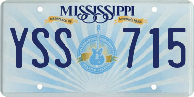MS license plate YSS715