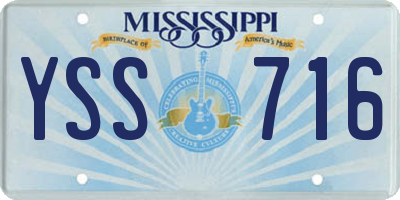 MS license plate YSS716