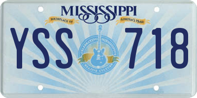 MS license plate YSS718