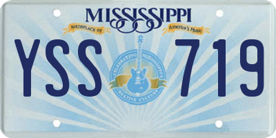 MS license plate YSS719
