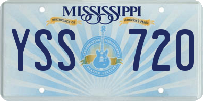MS license plate YSS720