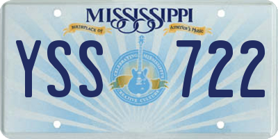 MS license plate YSS722