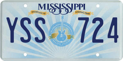 MS license plate YSS724