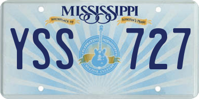 MS license plate YSS727