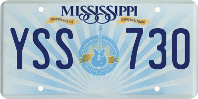 MS license plate YSS730