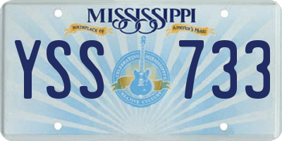 MS license plate YSS733