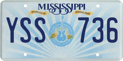 MS license plate YSS736