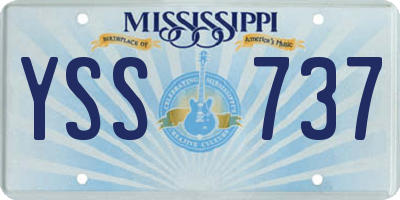 MS license plate YSS737