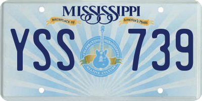 MS license plate YSS739