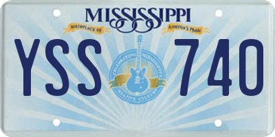 MS license plate YSS740