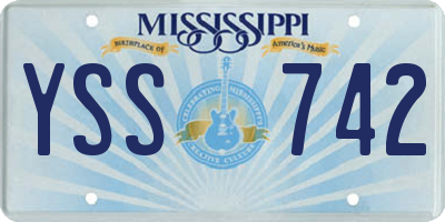 MS license plate YSS742