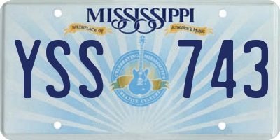 MS license plate YSS743
