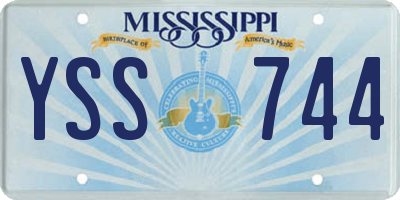 MS license plate YSS744