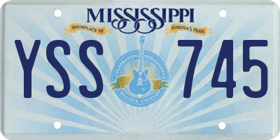 MS license plate YSS745