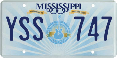 MS license plate YSS747