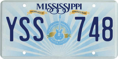 MS license plate YSS748