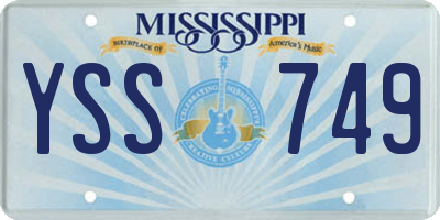 MS license plate YSS749