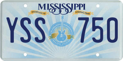MS license plate YSS750