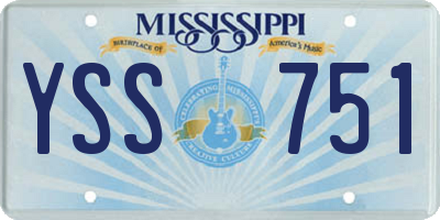 MS license plate YSS751