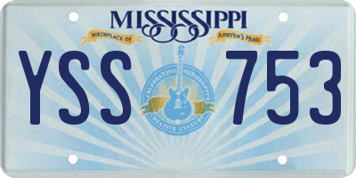 MS license plate YSS753