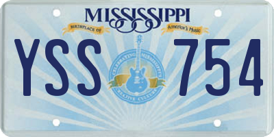 MS license plate YSS754