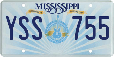 MS license plate YSS755