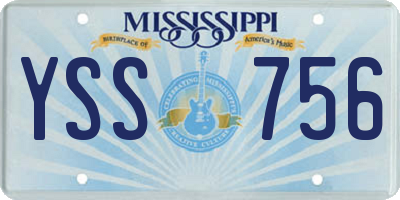 MS license plate YSS756