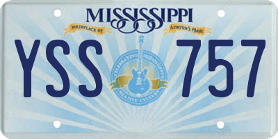 MS license plate YSS757