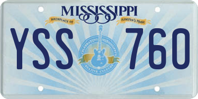 MS license plate YSS760