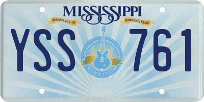 MS license plate YSS761