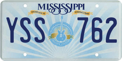 MS license plate YSS762