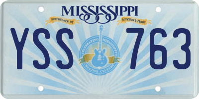 MS license plate YSS763