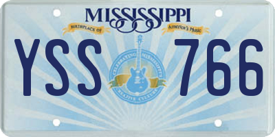 MS license plate YSS766
